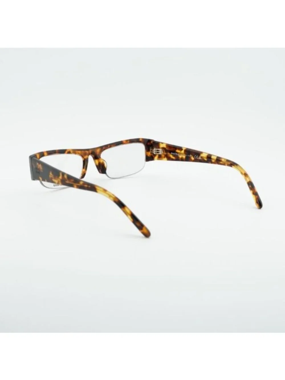 Miu Miu MUB07S 14L08N Sunglasses Havana Rectangle Frame, Blue-Violet Filter